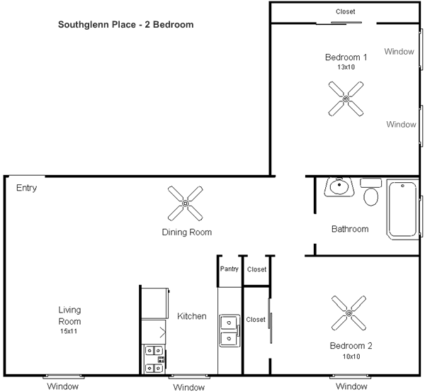 SouthGlenn Place Apartments Floor Plan